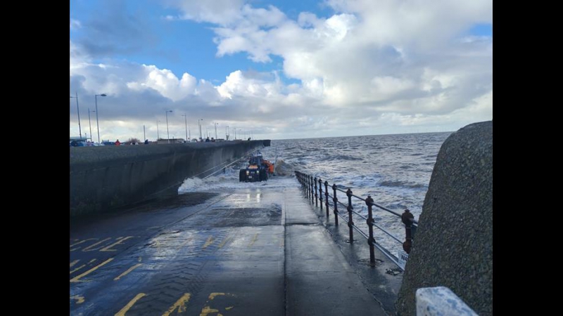 New Brighton RNLI launch in rough conditions