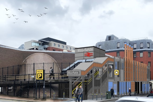 New look for Moorfields: £1m upgrade set to modernise station entrance
