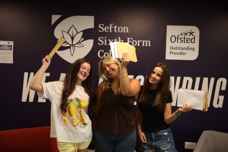 Sefton 6th Form College celebrates Outstanding A-level results and 99% pass rate