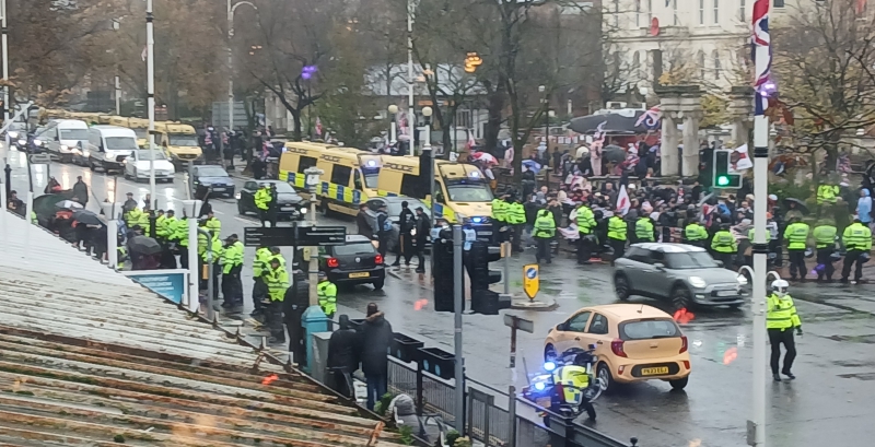 Protests descended on Southport