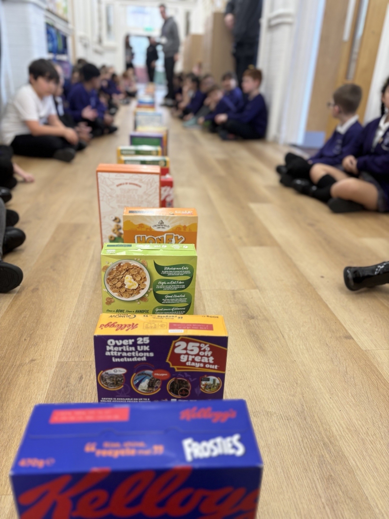 Southport Primary School Donates over 100 boxes of cereal to families in need