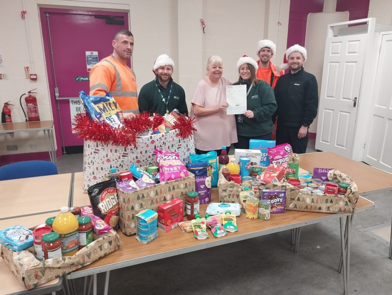 United Utilities teams up with Barhale for food bank donation ahead of Christmas