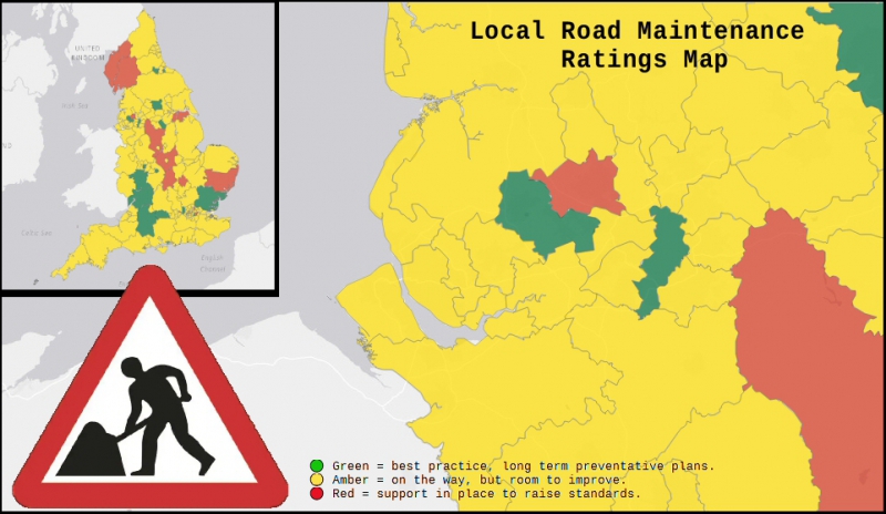 New traffic light rating systyem for tackling potholes and resurfacing roads