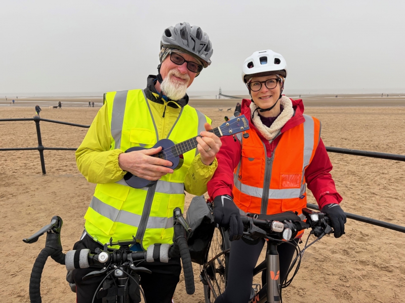 Liverpool duo to cycle 1,000 miles with ukulele to raise money for ME/CFS charity