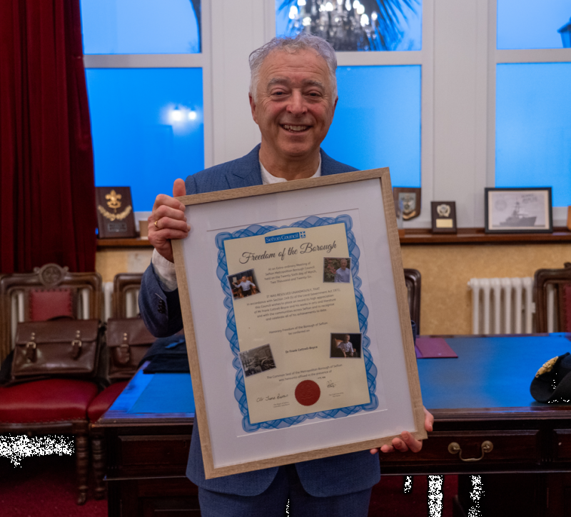 Sefton Council awards Frank Cottrell-Boyce the Honorary Freedom of the Borough
