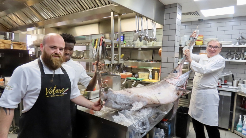 Volare in Southport secures biggest ever swordfish with 61 kilo delicacy on the menu for diners