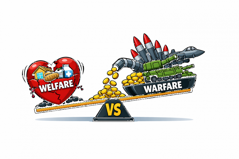 Conservatives call on Labour to cut welfare and fund warfare