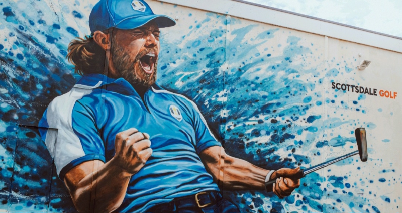 Scottsdale Golf Commissions Landmark Tommy Fleetwood Mural Ahead of Major Championship