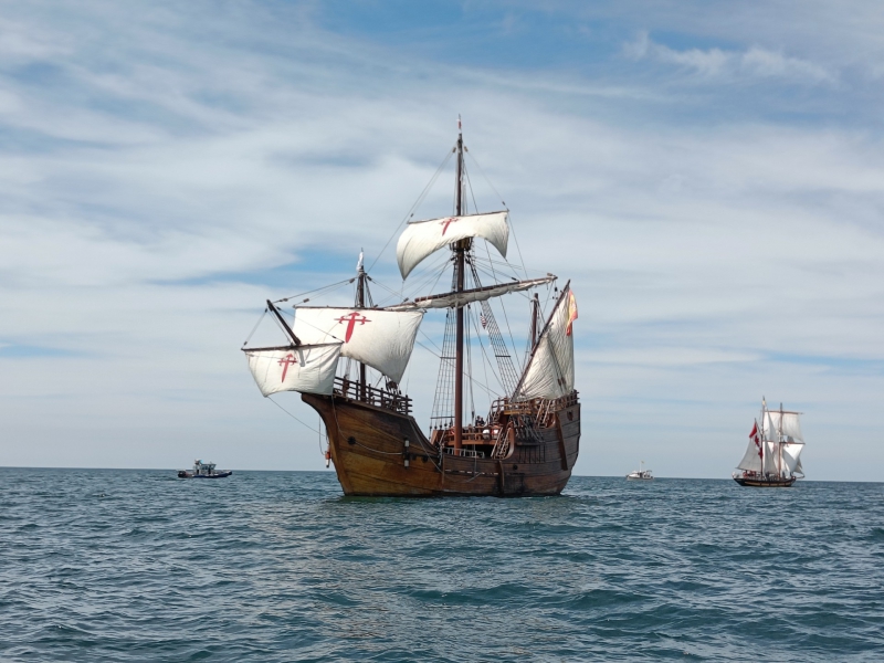 The Legendary Nao Santa Maria Drops Anchor in Liverpool for the 1st time