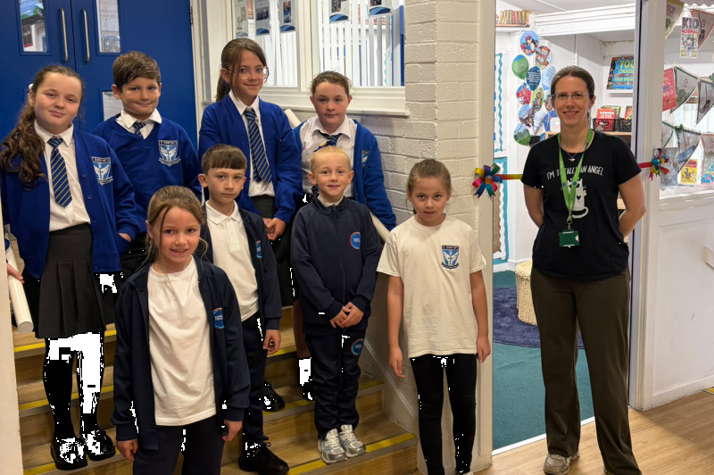Liverpool author Lisa J. Allen opens new library at St. Gabriel's Primary, Huyton
