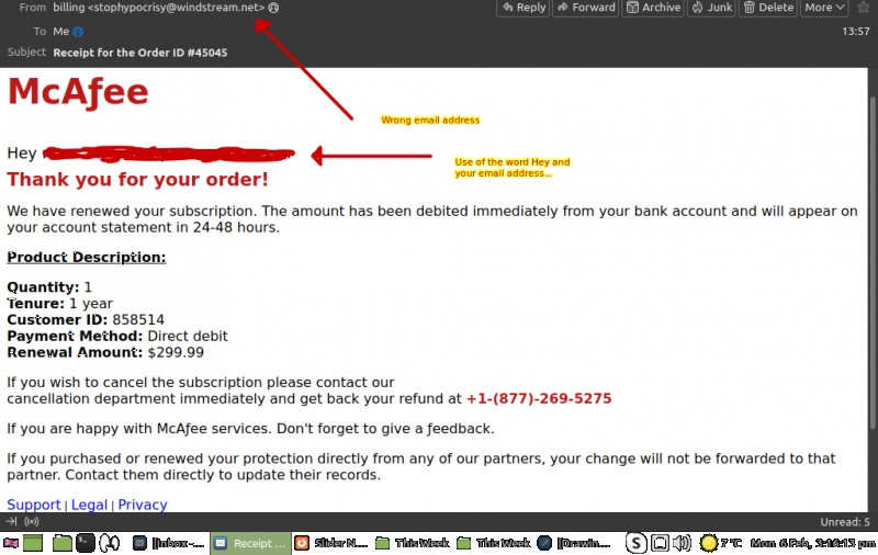 Fake Emails From Scammers Posing As McAfee
