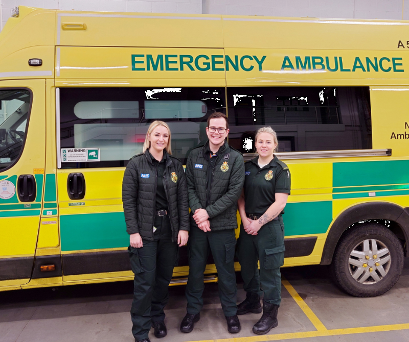 Paramedic apprentices graduate and hit the roads of Cheshire and Merseyside