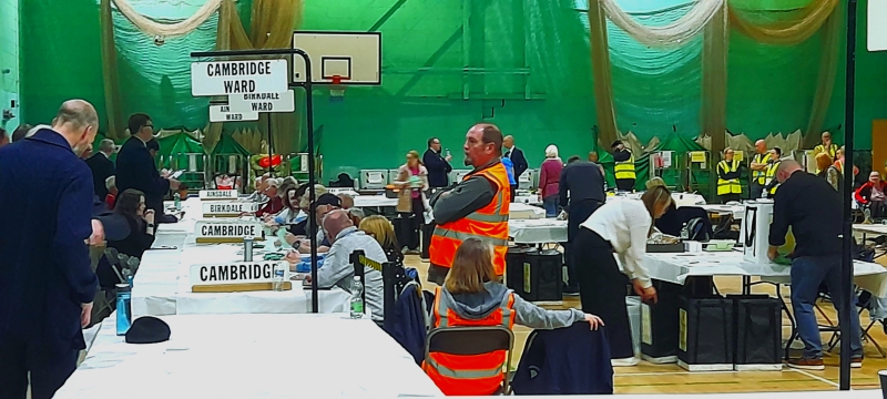 Slow progress at the Count in Southport