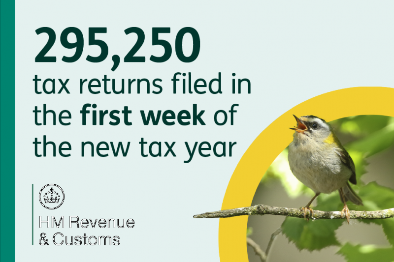 300,000 file tax returns in the 1st week of the tax year
