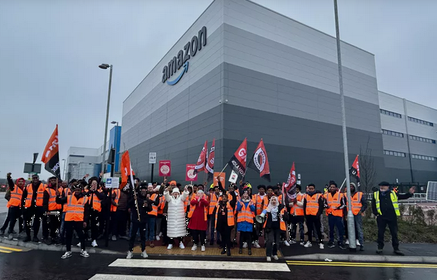Protests due to take place at Amazon Warehouses in North West as voting begins in a historic workers' rights ballot