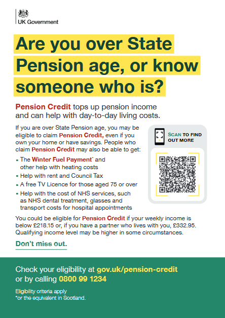 Are you claiming Pension Credit?