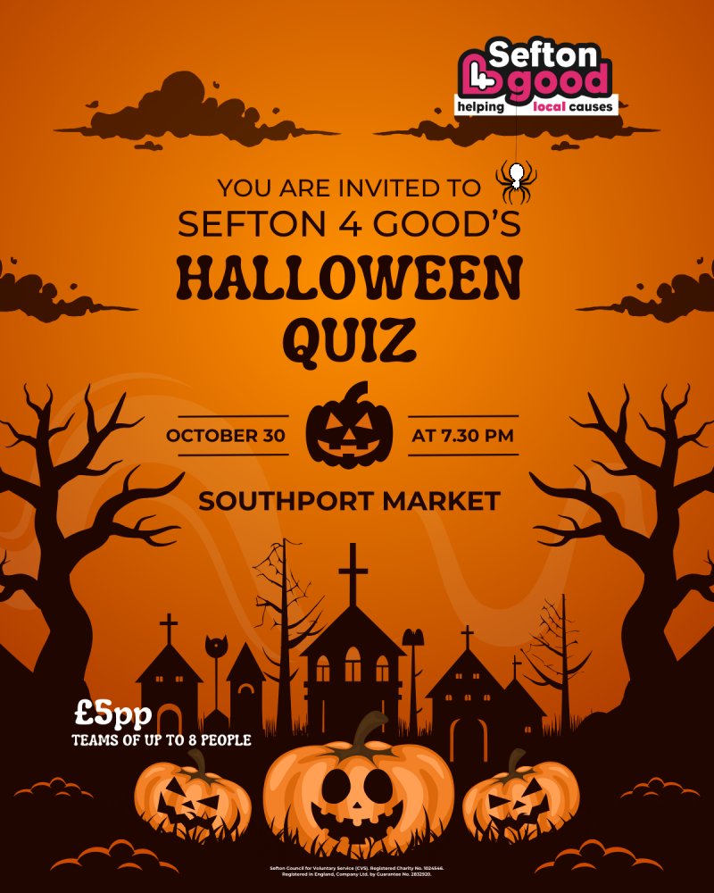 Get Ready for a Spooktacular Halloween Quiz Night in aid of Sefton 4 Good