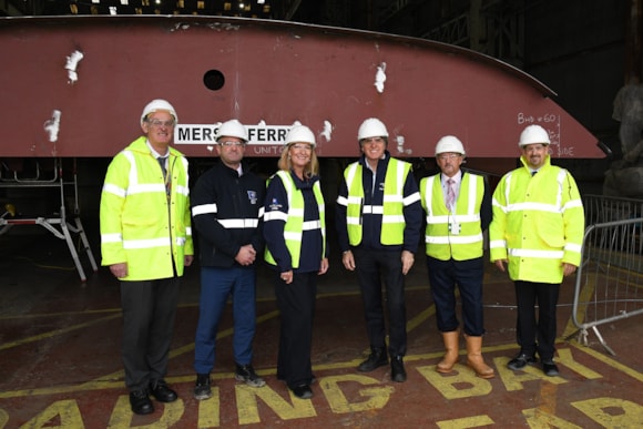 Anchor aweigh:- Mayor celebrates as construction underway on 1st new Mersey Ferry in 60 years