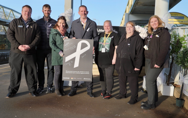 Merseyrail Supports White Ribbon Day as part of Campaign to Tackle Violence Against Women and Girls