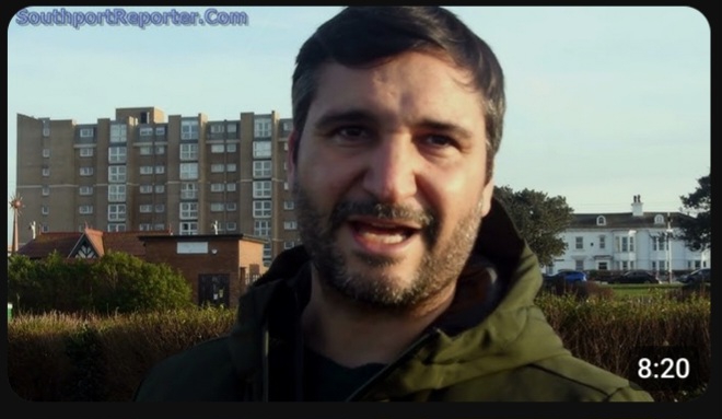 Interview with Carlo Marsilli, about TV Channel La7 filming in Southport a news report about fake news