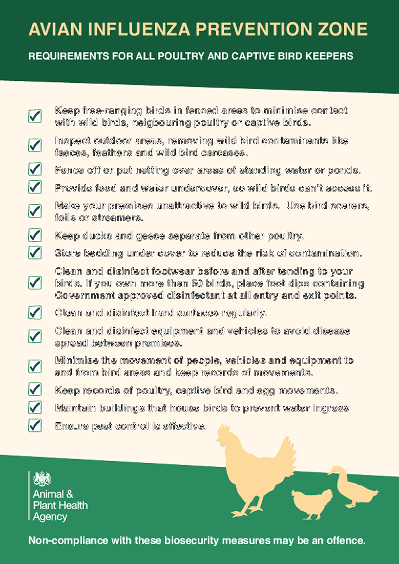 Enjoying the outdoors over Easter Holidays? Remember Bird Flu!