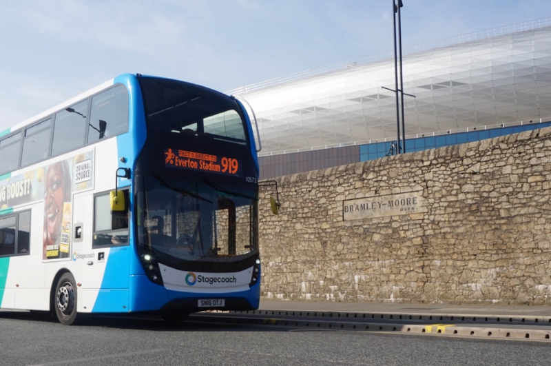 Stagecoach expands matchday bus services for Everton test event