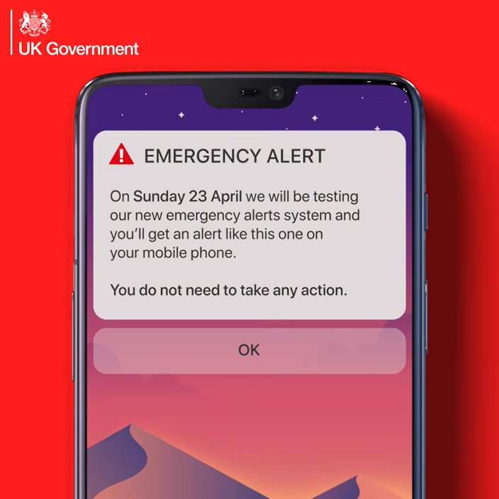 1 week to go until UK Emergency Alerts test 