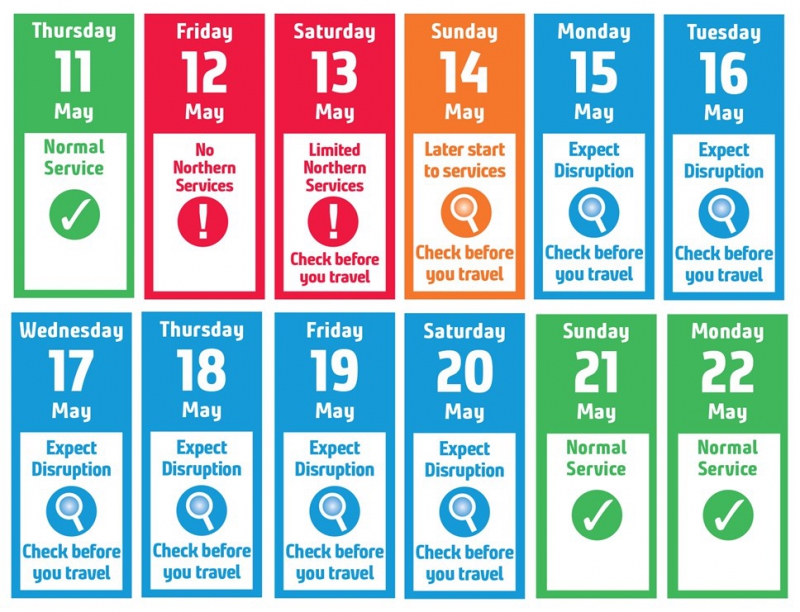 Northern publishes travel advice calendar ahead of more ASLEF & RMT strikes next week