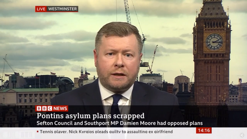 Damien Moore MP secures commitment that second Britannia site won’t house asylum seekers