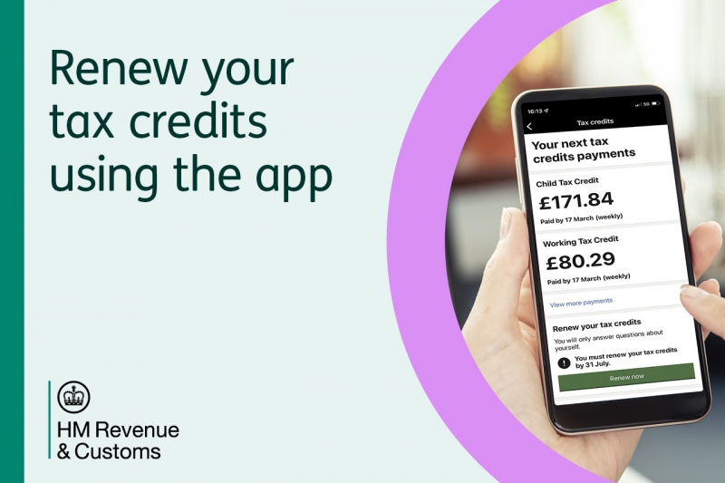 27,844 tax credits customers renew via HMRC app 