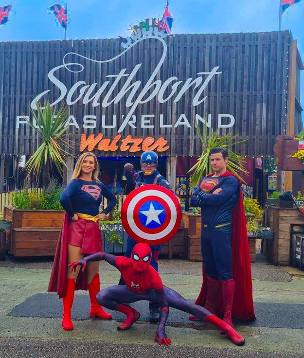 Southport Pleasureland Sets Up for Superhero Days