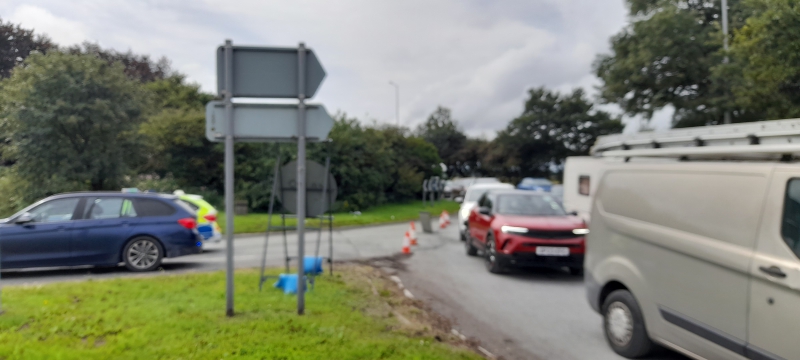 RTC on Formby Bypass (A565) on Liverpool Road (Lighthouse) roundabout in Formby 