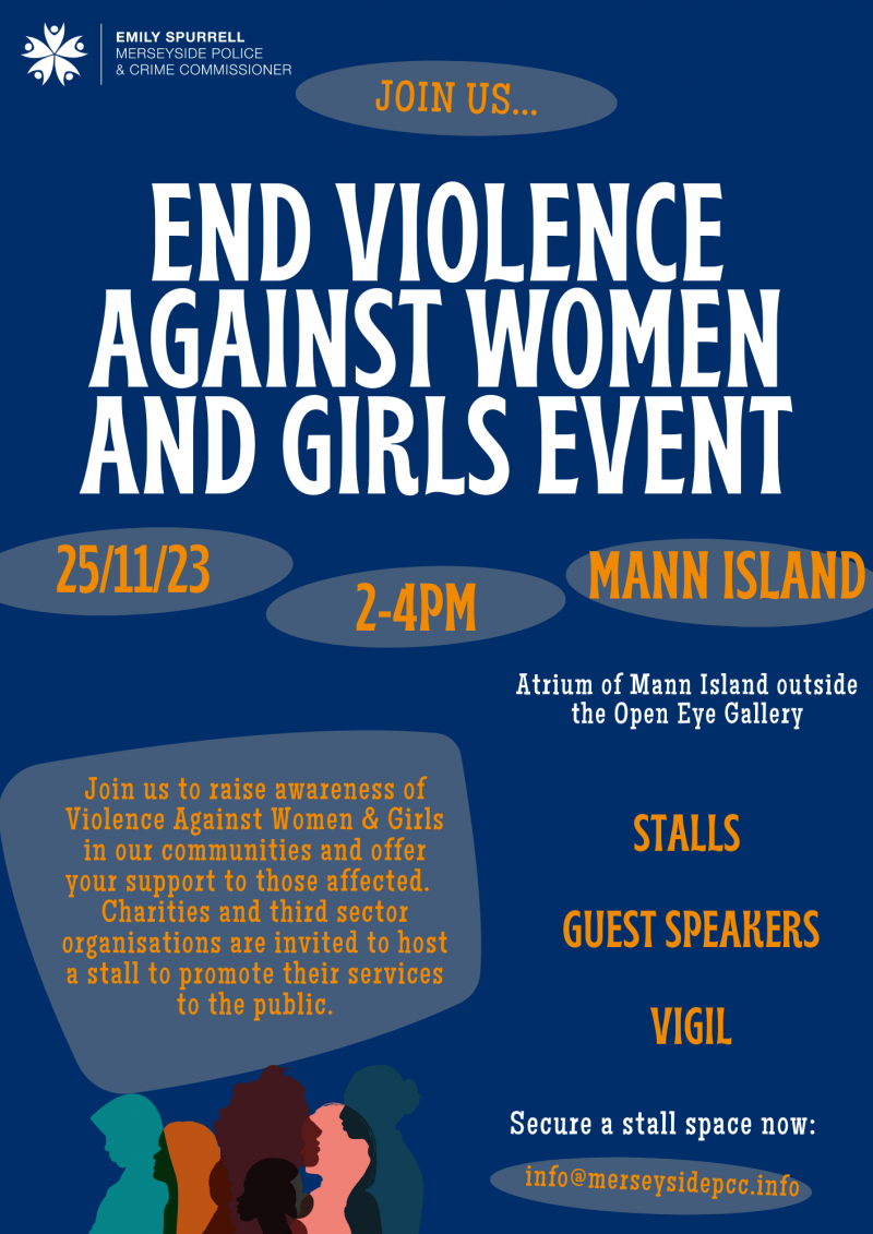Calling all women and girls organisations across Merseyside! Join us in marking International Day to end Violence against Women and Girls
