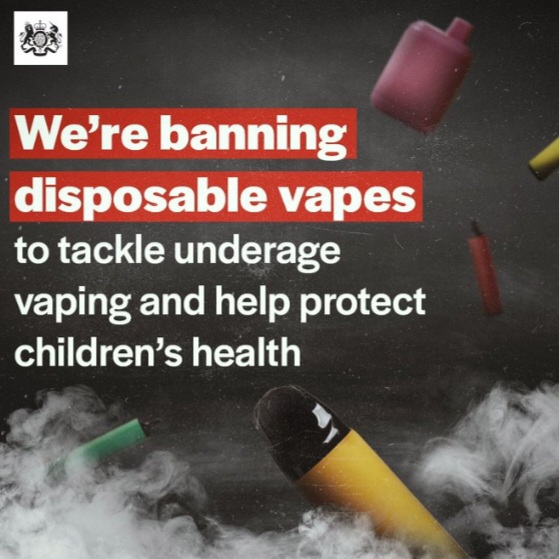 English Councils have hail ban on single use vapes